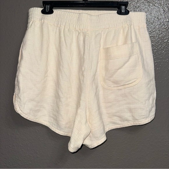 NWT Madewell linen blend pull on shorts size L - Picture 4 of 4